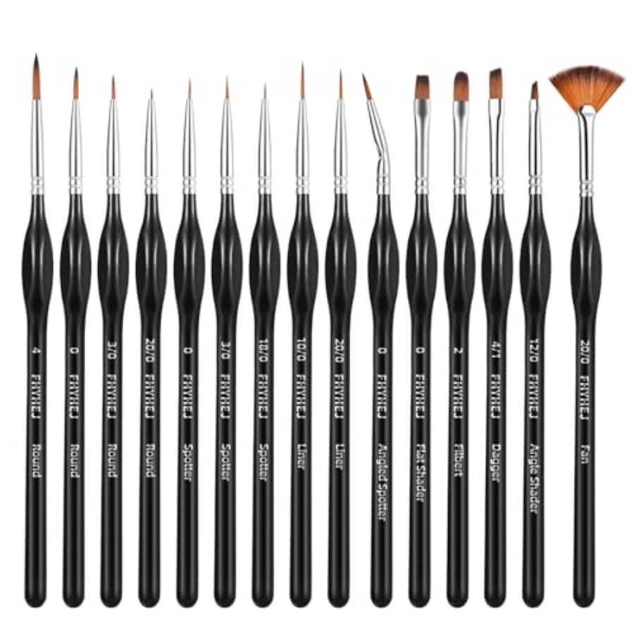 Detailing Brush Set - Detail Paint Brushes Set, 15PCS Miniature