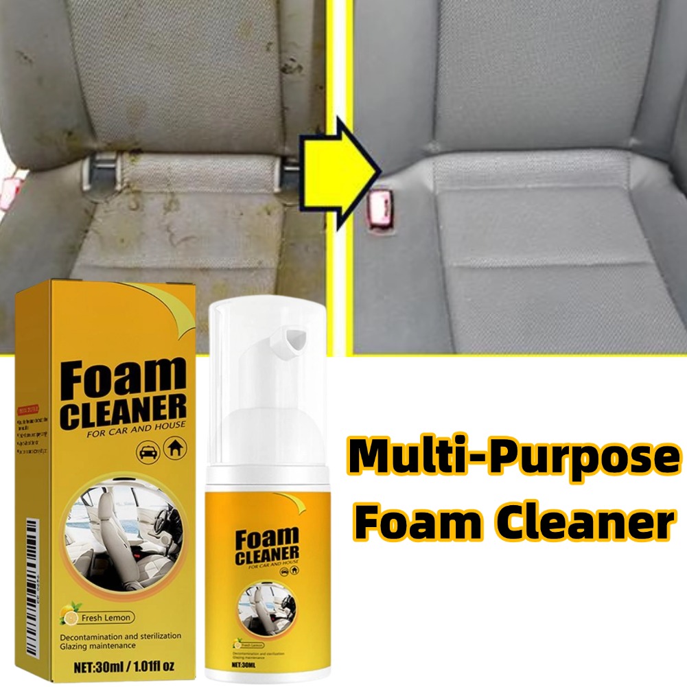 Leather Cleaner Interior - Universal Car Foam Cleaner Spray, No