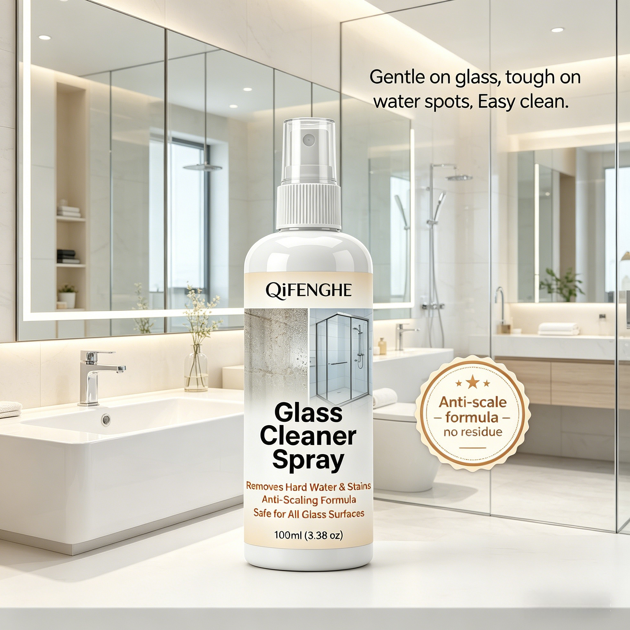 Instant Hard Water Stain Remov - Glass Cleaner Streak บทวิจารณ์และราคา