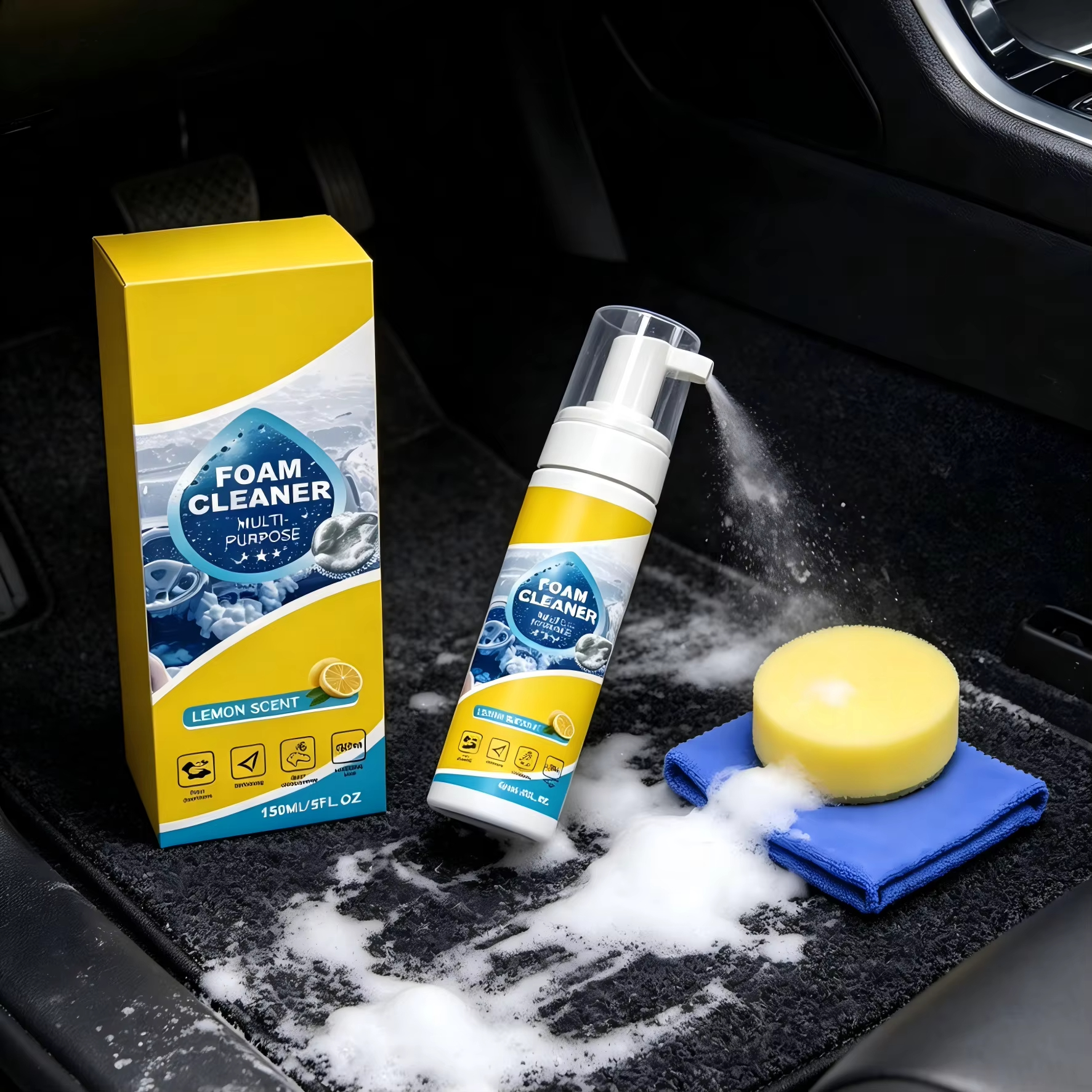 Multi-Purpose Foam Car Interio - Leather Cleaner Interior บทวิจารณ์และราคา