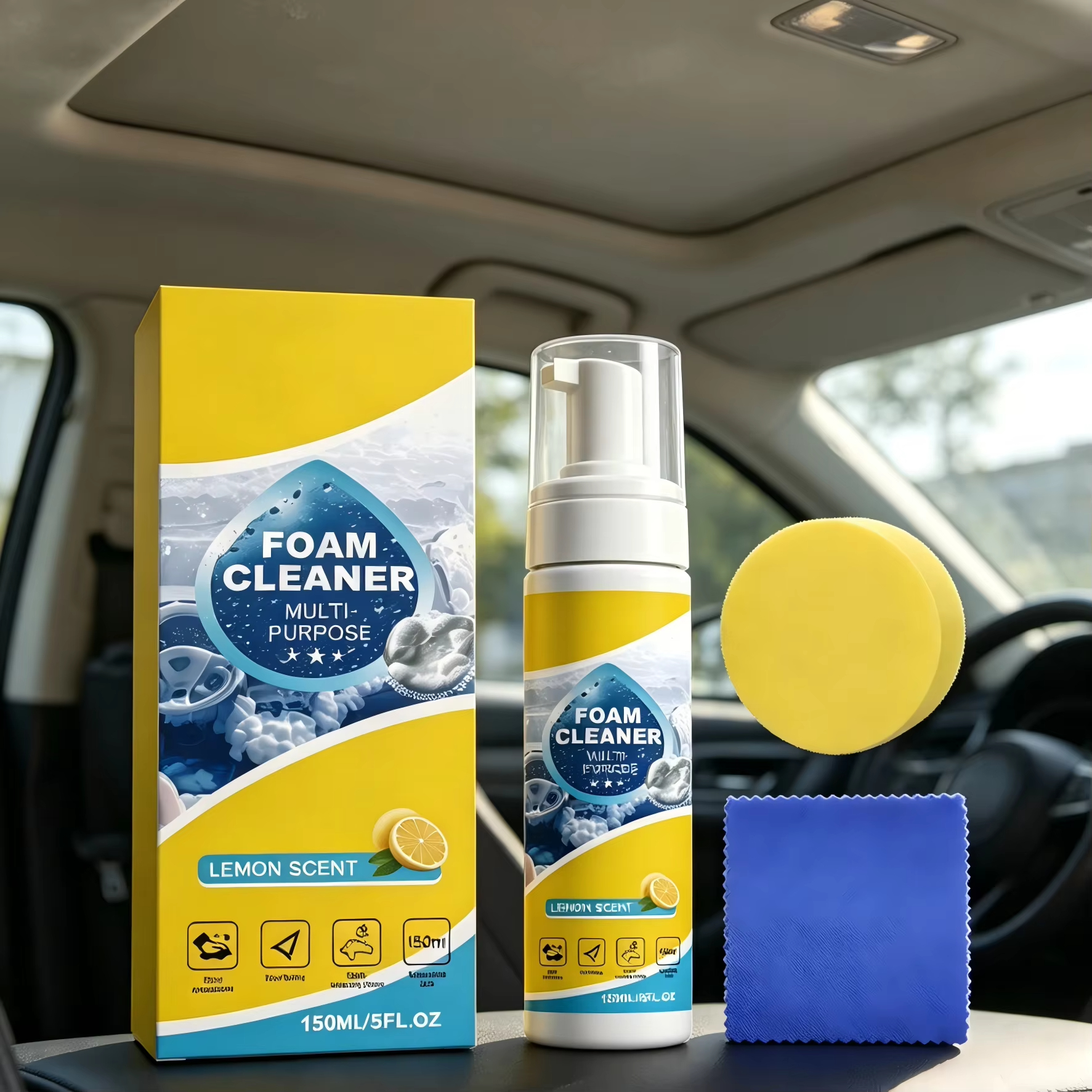Multi-Purpose Foam Car Interio - Leather Cleaner Interior บทวิจารณ์และราคา