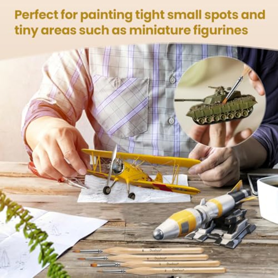 10 pcs Miniature Detail Paint  - Detailing Brush Set บทวิจารณ์และราคา