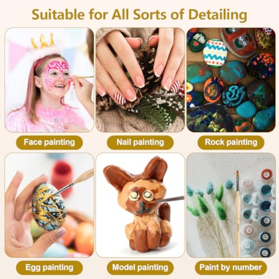 10 pcs Miniature Detail Paint  - Detailing Brush Set บทวิจารณ์และราคา