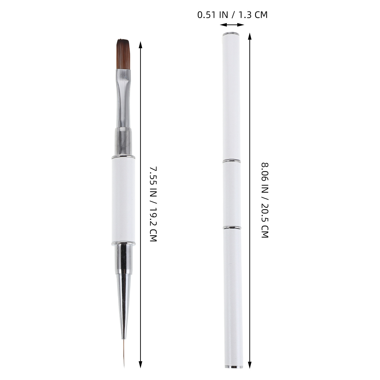 3Pcs Nail Art Brushes Set Dual - Detailing Brush Set บทวิจารณ์และราคา