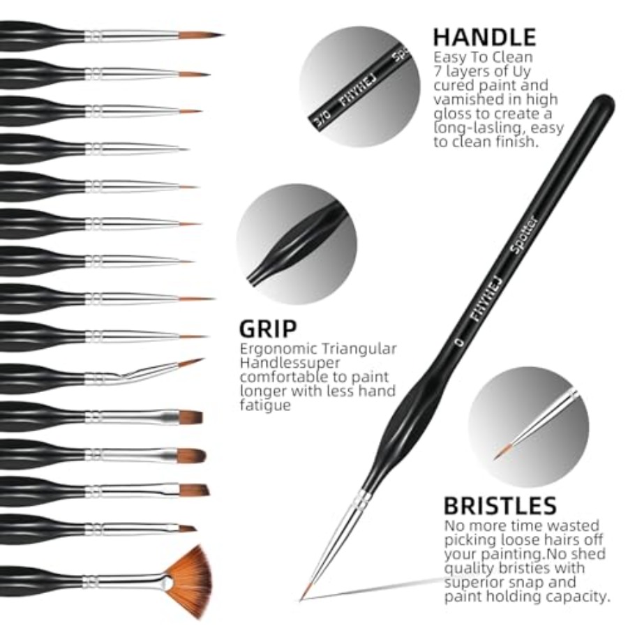 Detail Paint Brushes Set, 15PC - Detailing Brush Set บทวิจารณ์และราคา