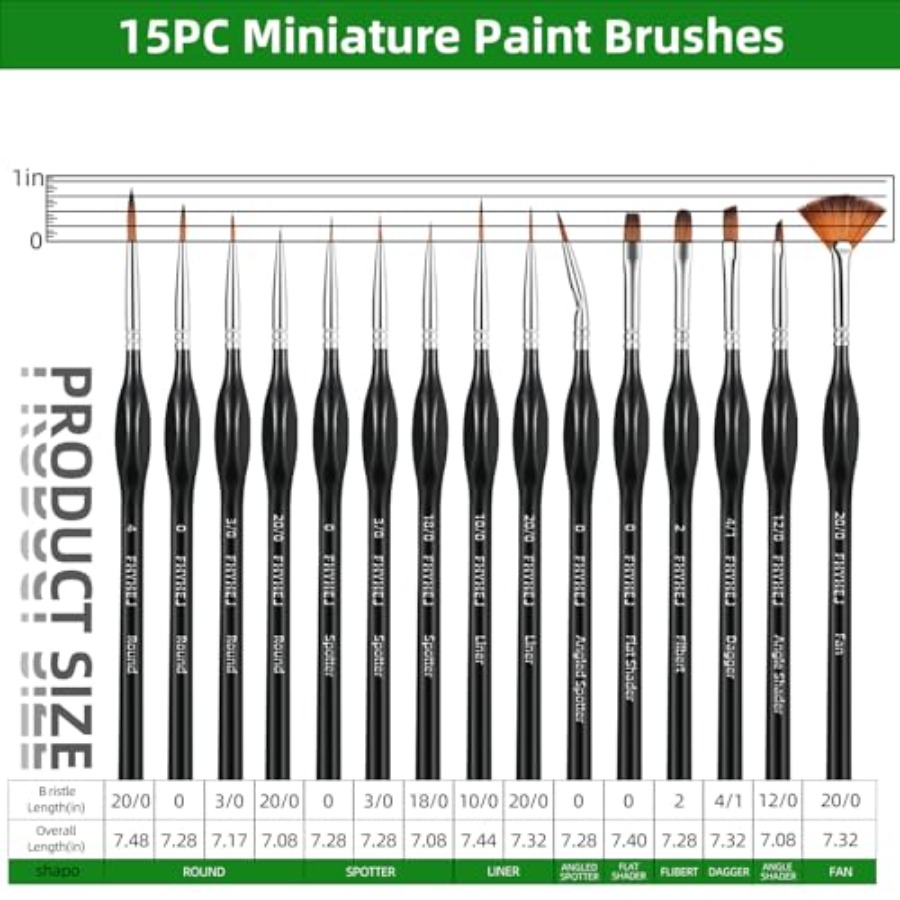 Detail Paint Brushes Set, 15PC - Detailing Brush Set บทวิจารณ์และราคา