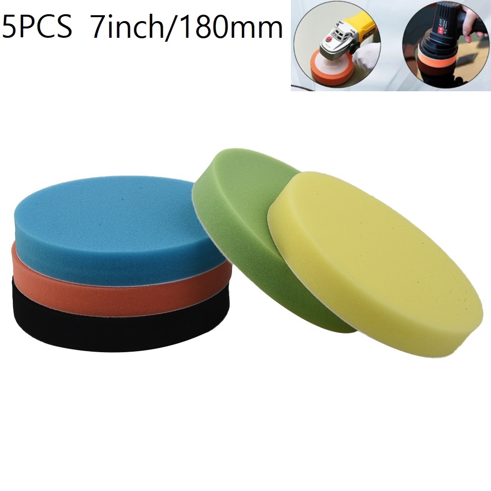5 Pcs Sponge Polishing Pad 7In - Polish Pad Set Buffer บทวิจารณ์และราคา