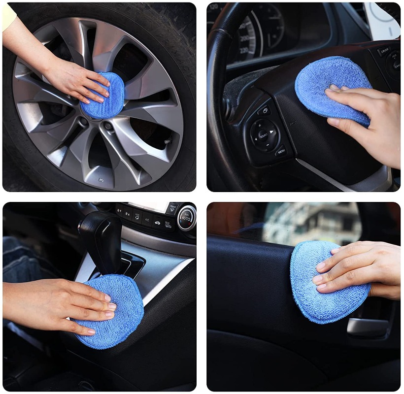 10Pcs Car Detailing Applicator - Wax Applicator Pad บทวิจารณ์และราคา