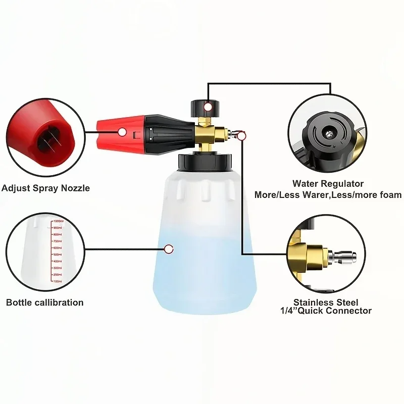 High Pressure PA Foam Cannon   - Pressure Washer Foam Gun บทวิจารณ์และราคา