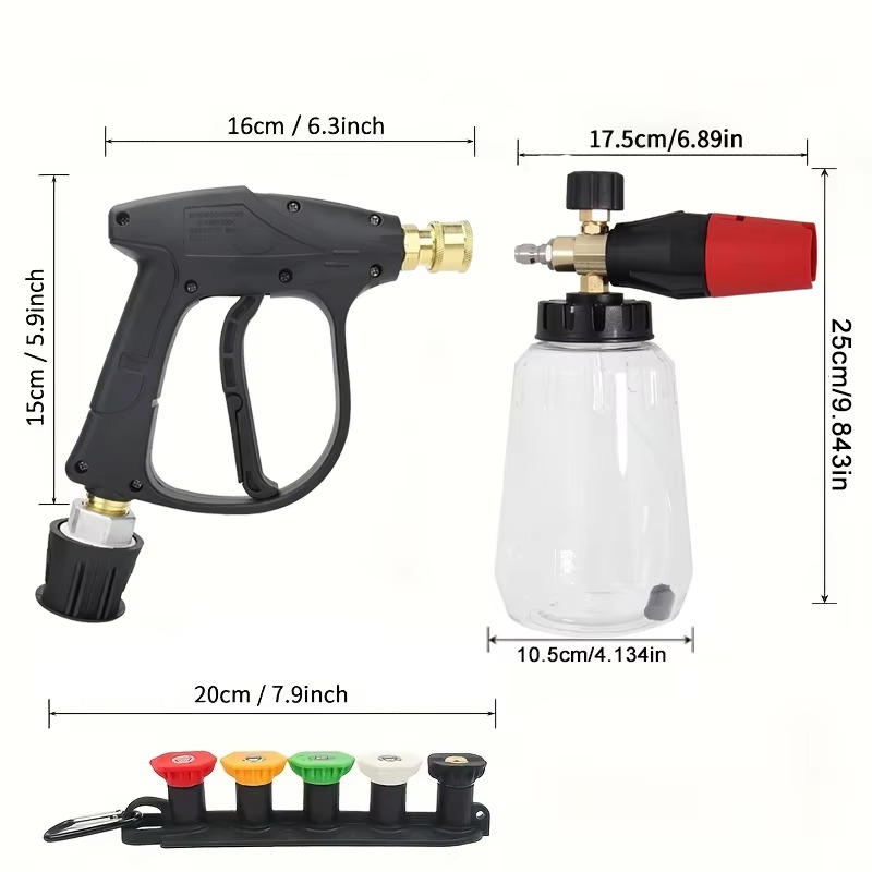 Snow Foam Cannon Lance Kit Com - Pressure Washer Foam Gun บทวิจารณ์และราคา