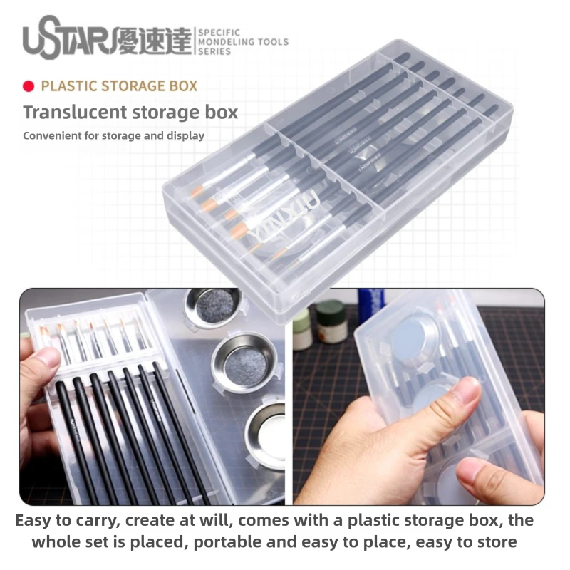 USTAR Painting Brush & Palette - Detailing Brush Set บทวิจารณ์และราคา