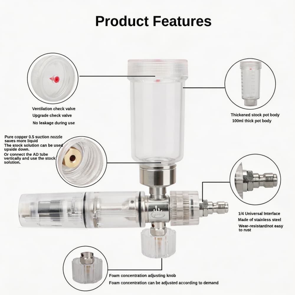 Foam Spray Gun Adjustable 100m - Pressure Washer Foam Gun บทวิจารณ์และราคา