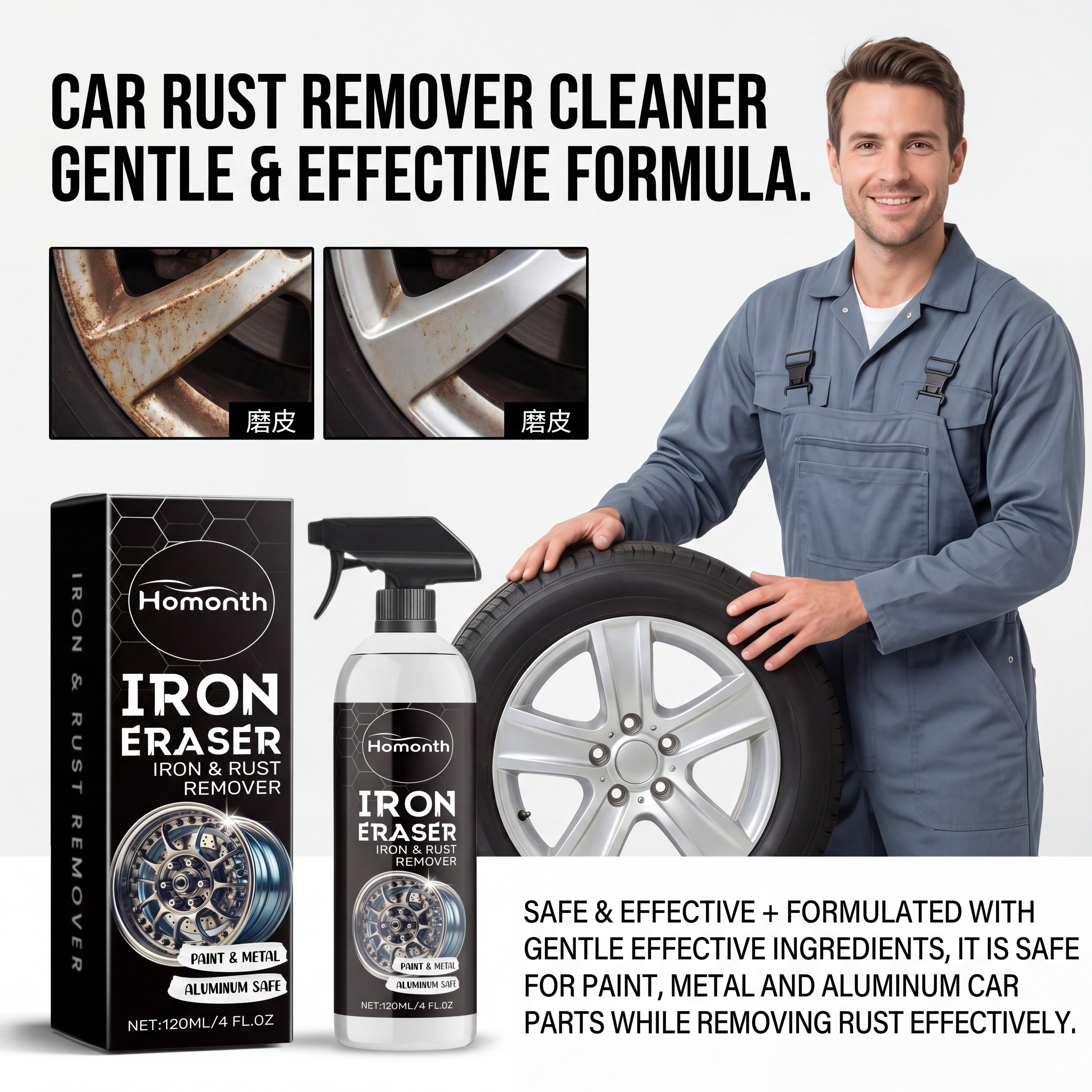 Car Rust Remover Spray Powerfu - Wheel Cleaner Alloy บทวิจารณ์และราคา