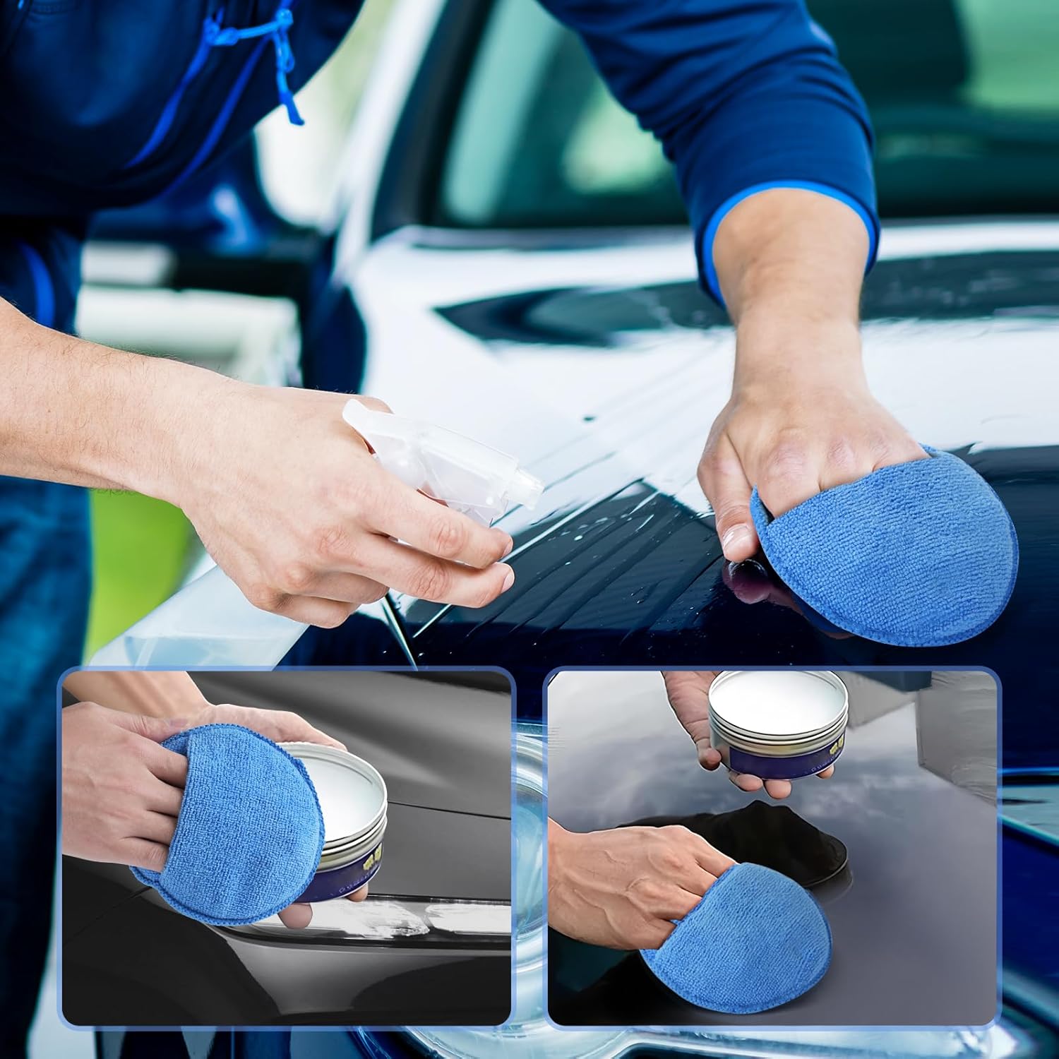 Auto Cleaning Sponge Brush Wax - Wax Applicator Pad บทวิจารณ์และราคา