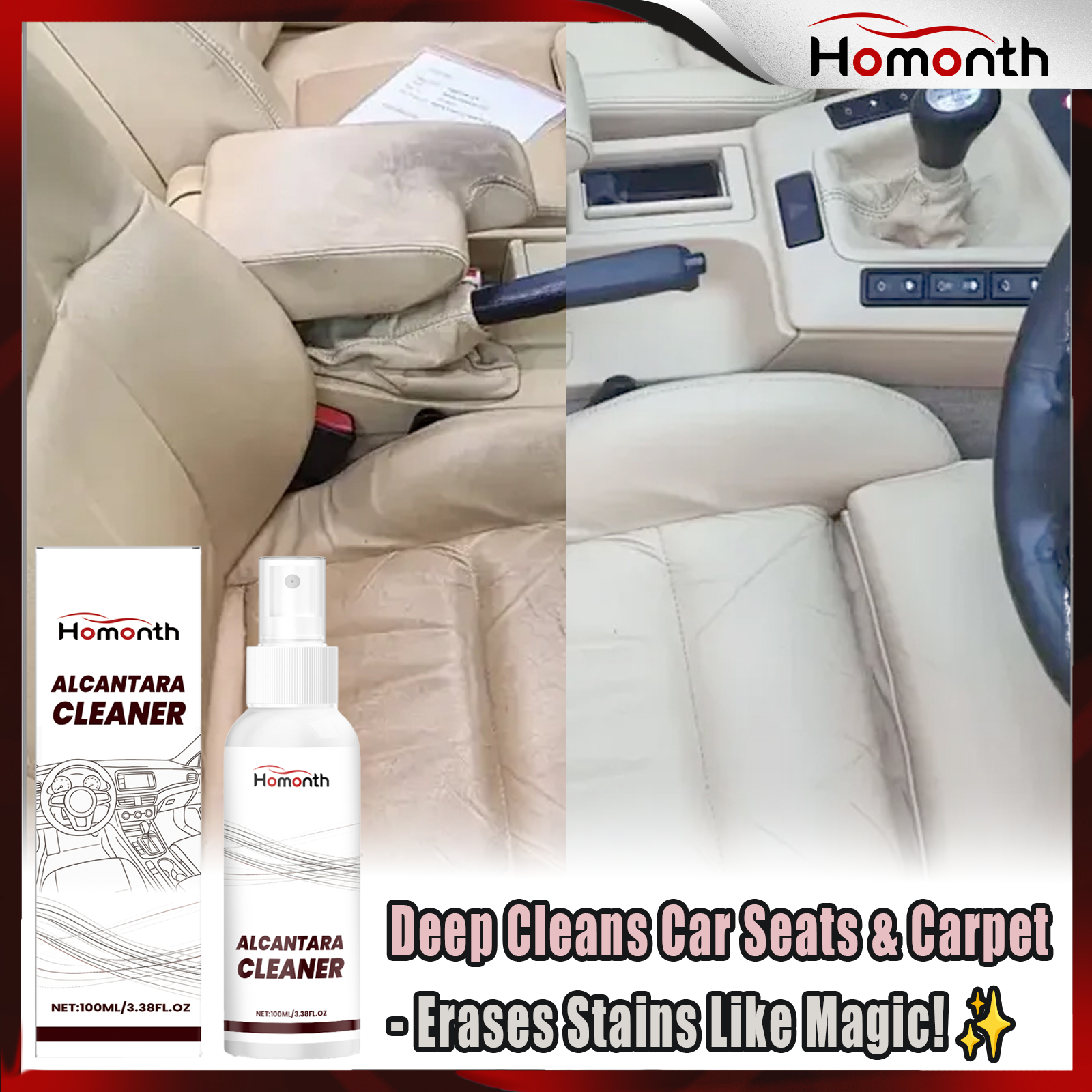 Car Interior Cleaning Spray Ca - Seat Cleaner Fabric บทวิจารณ์และราคา