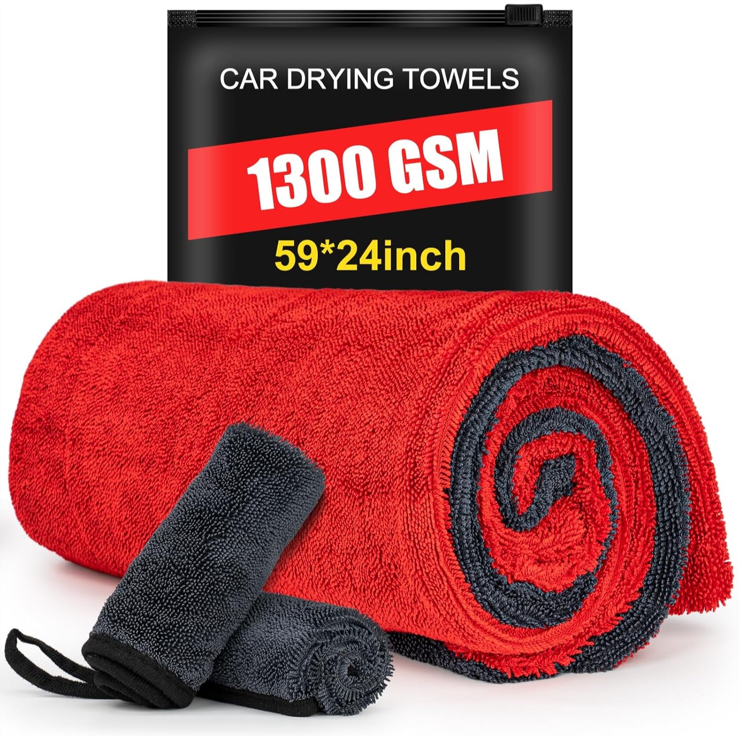 3-Pack Car Drying Towel Microf - Microfiber Towel Detailing บทวิจารณ์และราคา