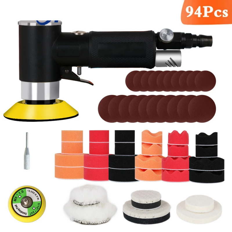 Air Sander Mini Pneumatic Grin - Polish Pad Set Buffer บทวิจารณ์และราคา