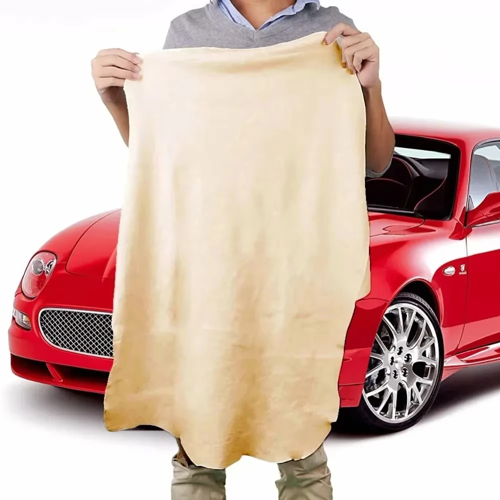 Natural Chamois Leather Car Wa - Microfiber Towel Detailing บทวิจารณ์และราคา