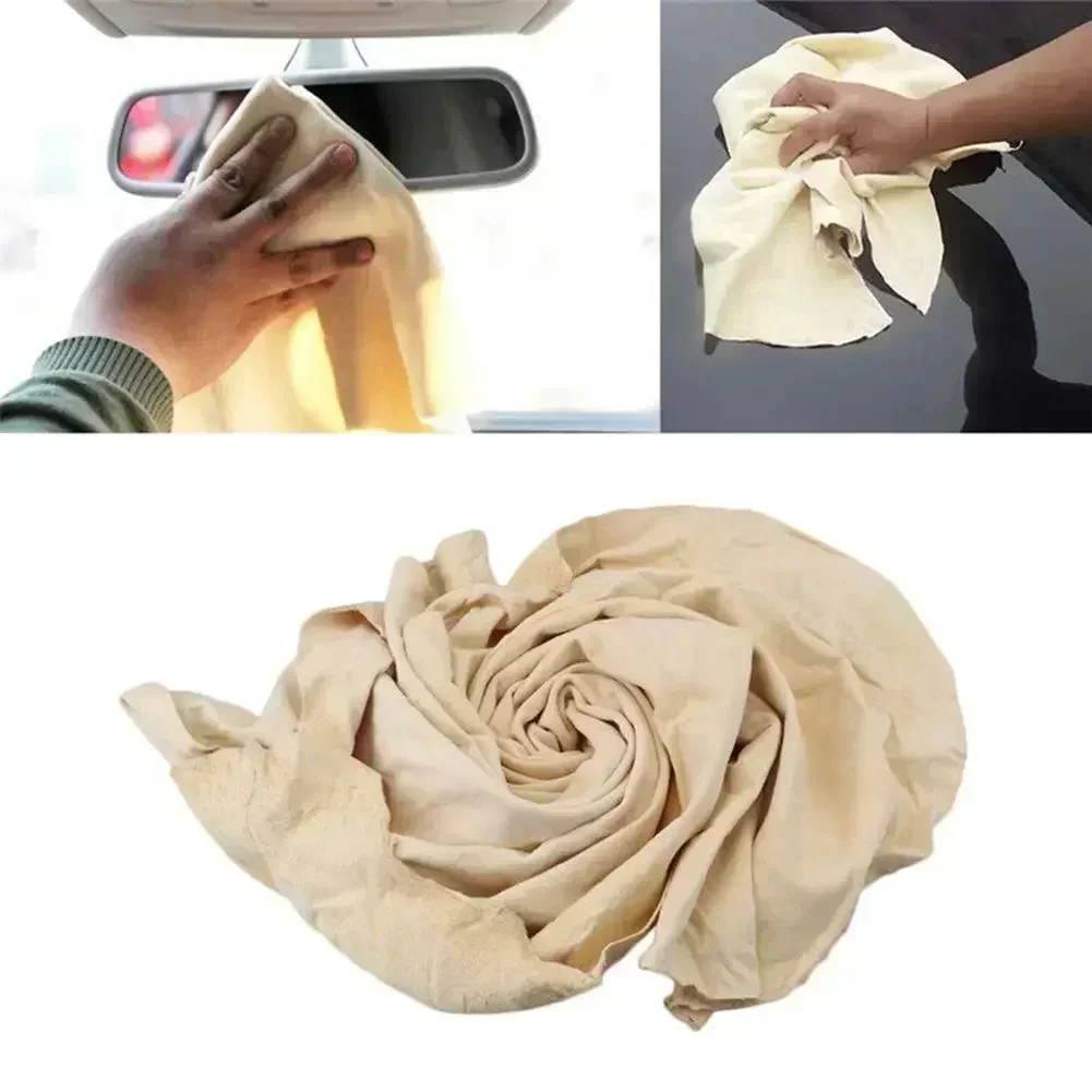 Natural Chamois Leather Car Wa - Microfiber Towel Detailing บทวิจารณ์และราคา