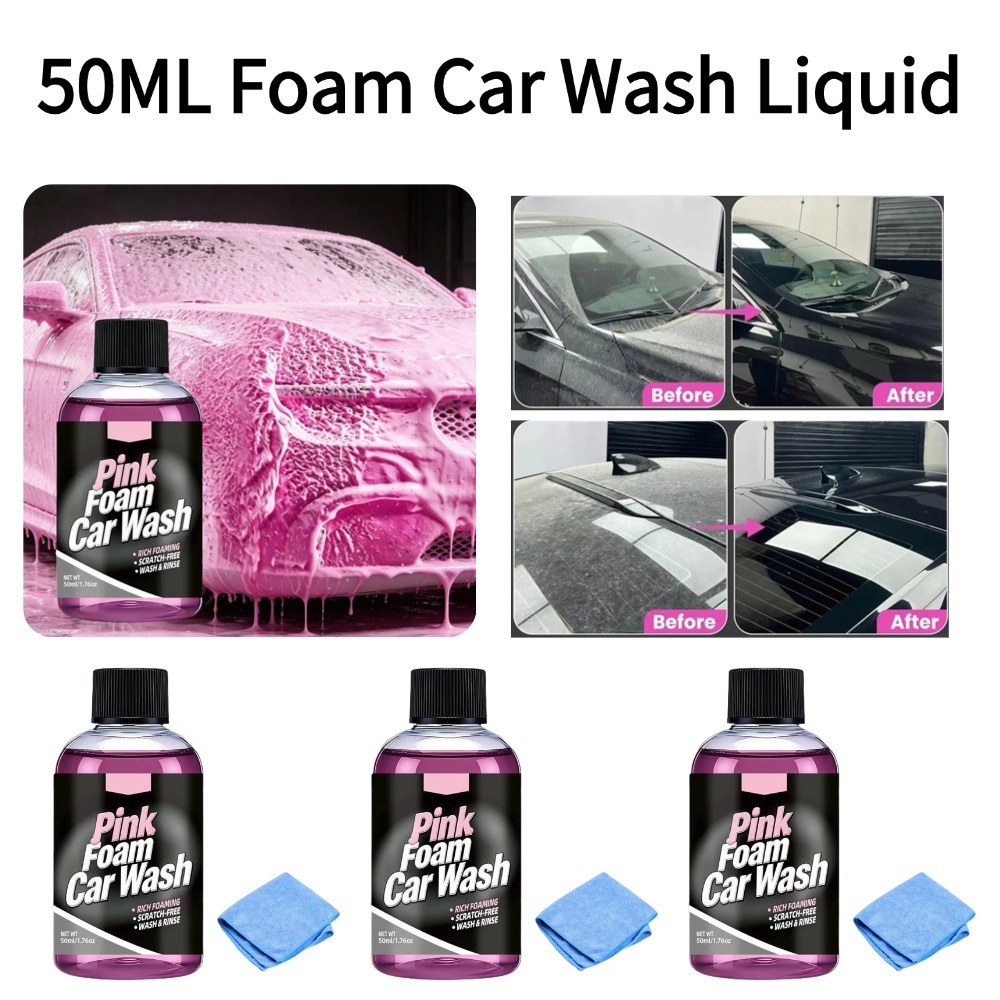 50ml Foam Car Wash Liquid Acti - Microfiber Towel Detailing บทวิจารณ์และราคา