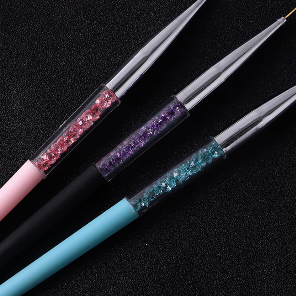 3Pcs Nail Art Pen Set Fine Tip - Detailing Brush Set บทวิจารณ์และราคา