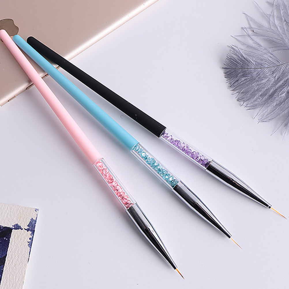 3Pcs Nail Art Pen Set Fine Tip - Detailing Brush Set บทวิจารณ์และราคา