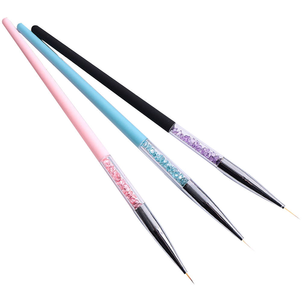 3Pcs Nail Art Pen Set Fine Tip - Detailing Brush Set บทวิจารณ์และราคา