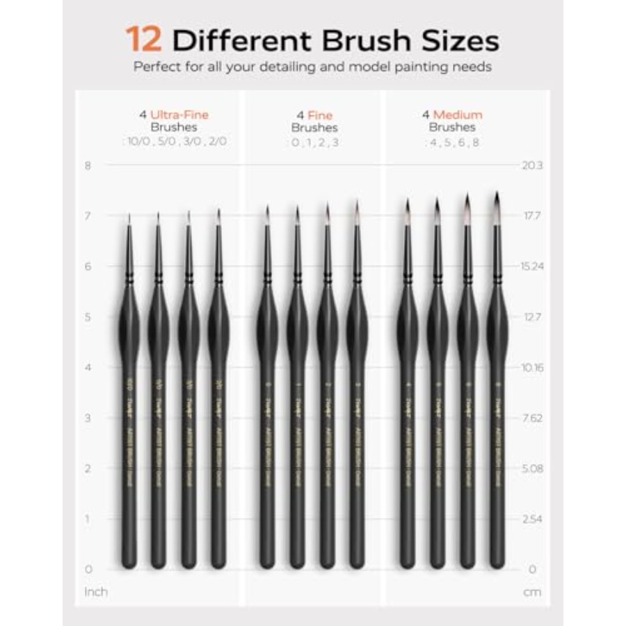 Detail Paint Brushes Set, 12 P - Detailing Brush Set บทวิจารณ์และราคา