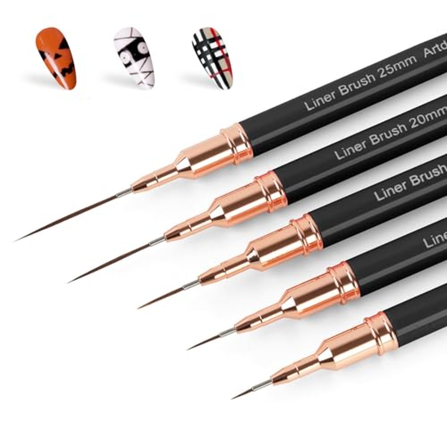 Metallic Nail Art Pens, Liner  - Detailing Brush Set บทวิจารณ์และราคา