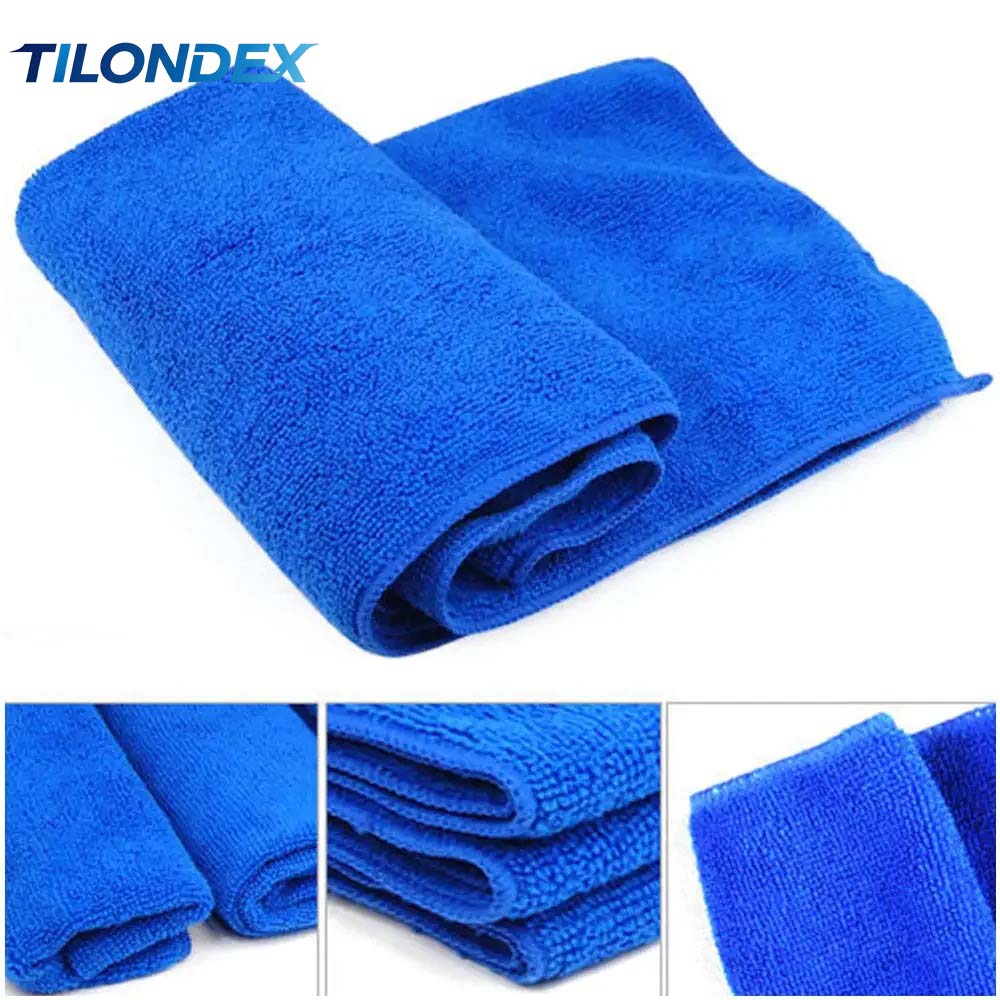 2PCS Royal Blue Soft Non-Scrat - Microfiber Towel Detailing บทวิจารณ์และราคา