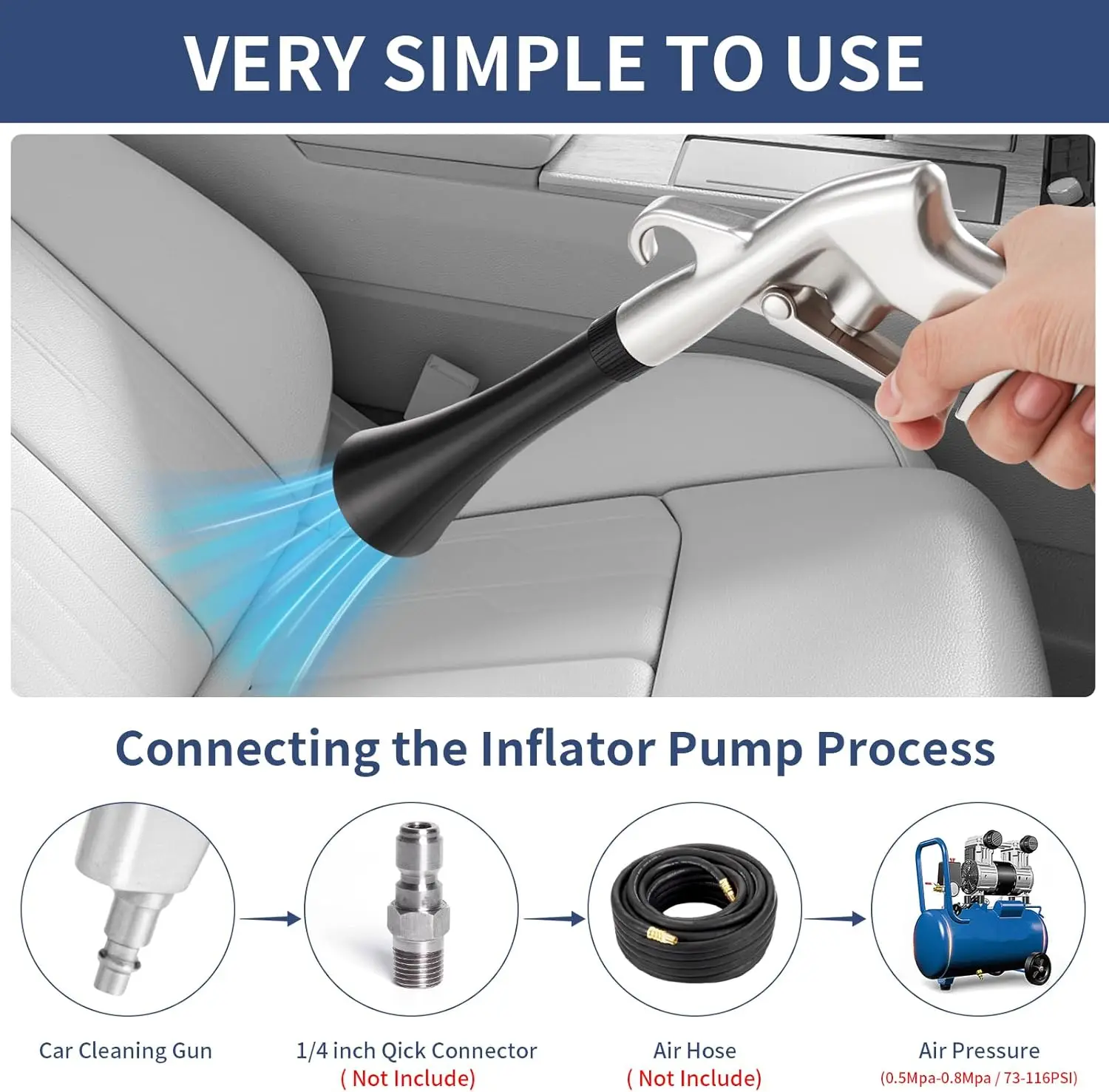 High Pressure Air Blow Gun Pro - Dryer Car Blower บทวิจารณ์และราคา