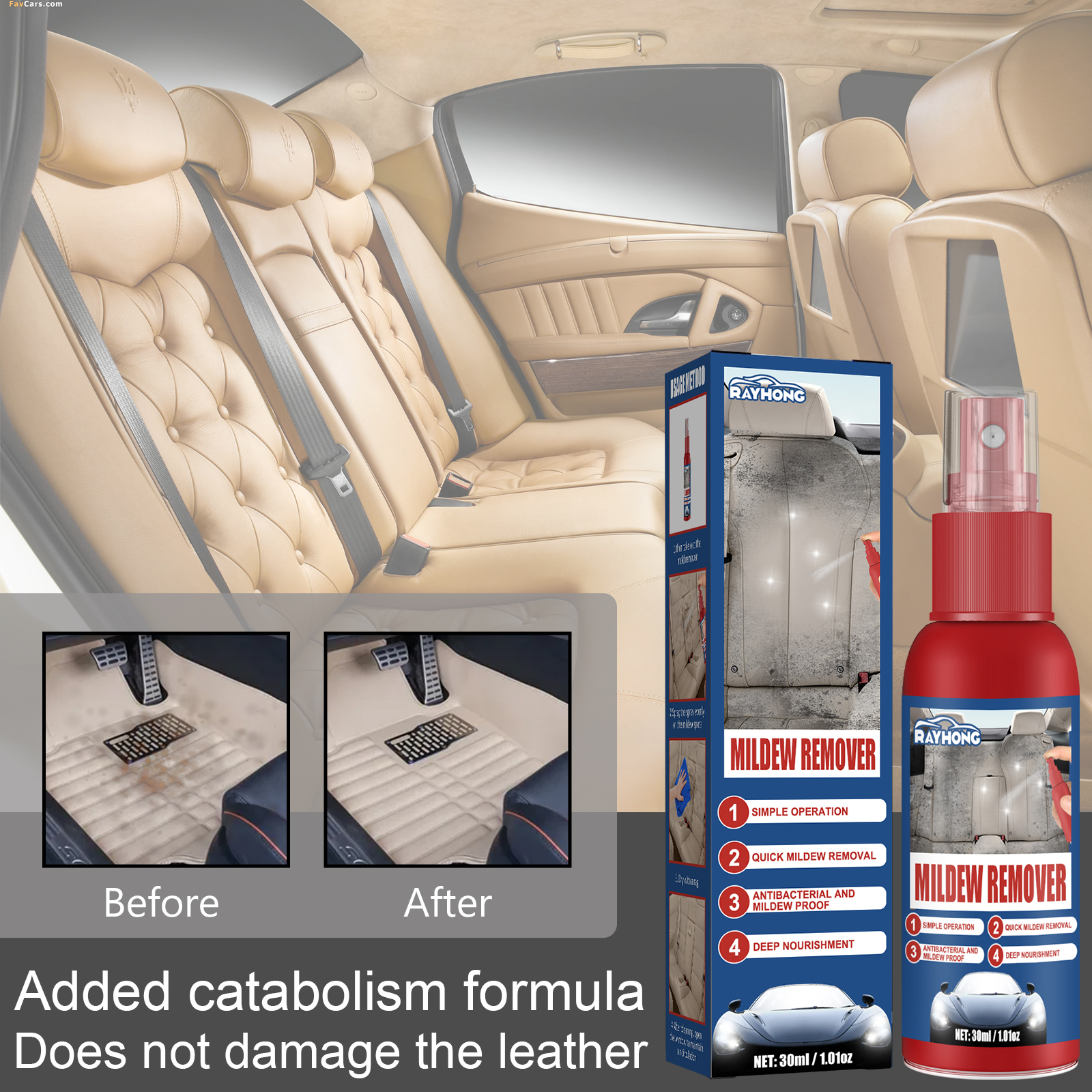 Car Mildew Remover Spray Multi - Seat Cleaner Fabric บทวิจารณ์และราคา